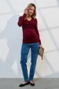 Mom джинсы для беременных Leyton, синие с снежным эффектом