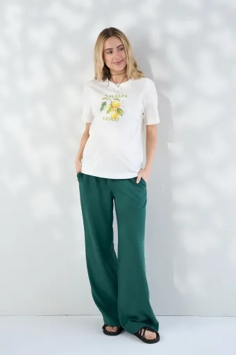 Штани Mara для вагітних, смарагдові