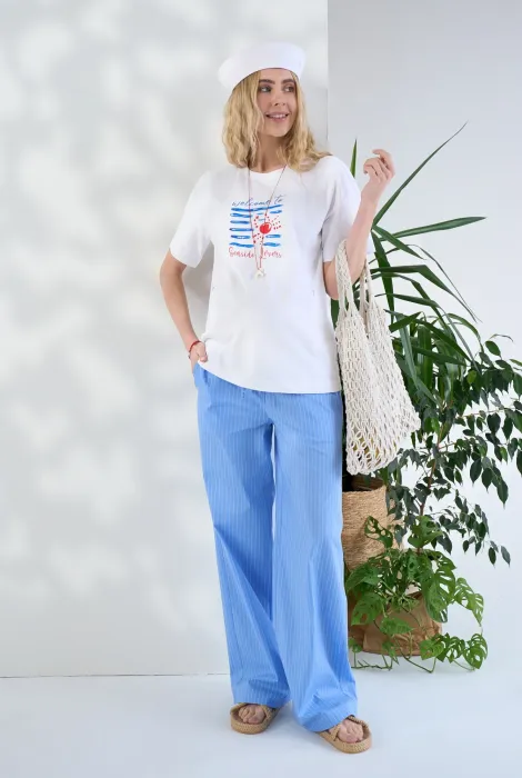 Прямі штани для вагітних Moana, блакитні