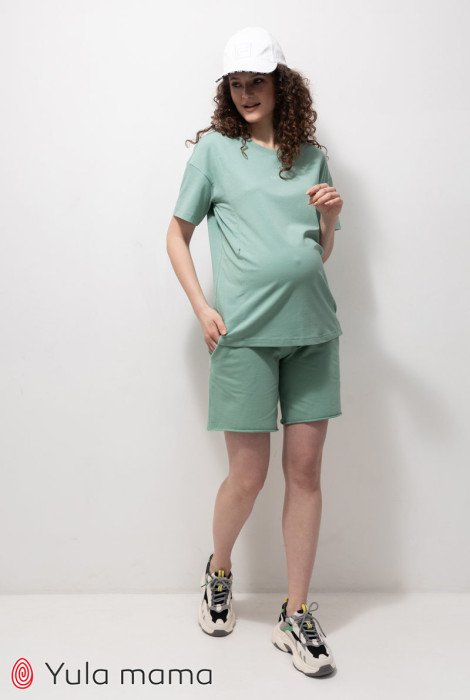 Трикотажні шорти для вагітних Ruth, зелені