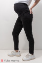 Чорні джинси для вагітних із комбінованим поясом Ivonne