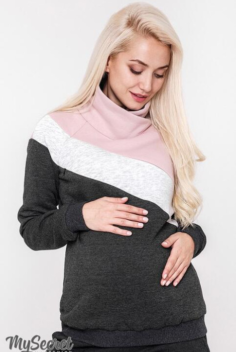 Свитшоты Dina warm для беременных и кормления антрацит