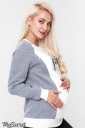 Світшот Nelina warm для вагітних та годування синій меланж