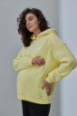 Стильне худі для вагітних і годування Universe, лимонного кольору з накаткою