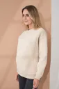 Тёплый свитшот для беременных с секретом для кормления Kloya, бежевый