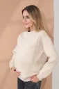 Тёплый свитшот для беременных с секретом для кормления Kloya, бежевый