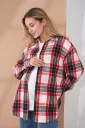 Картата тепла сорочка oversize Neide для вагітних