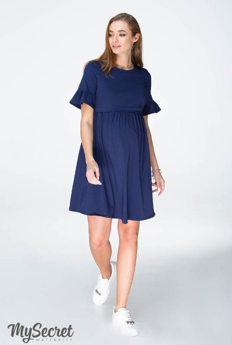 Сукня-футболка для вагітних і годування Emily, темно-синій