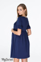 Платье-футболка для беременных и кормления Emily, темно-синий