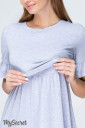 Платье-футболка для беременных и кормления Emily, серый меланж