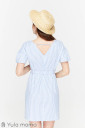 Платье для беременных и кормления Kamilla, бело-голубая широкая полоска