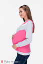 Свитшот для беременных и кормления Deni, темно-серый с розовым