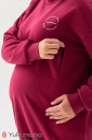 Тёплый свитшот для беременных и кормящих Mriya, тёмная фуксия