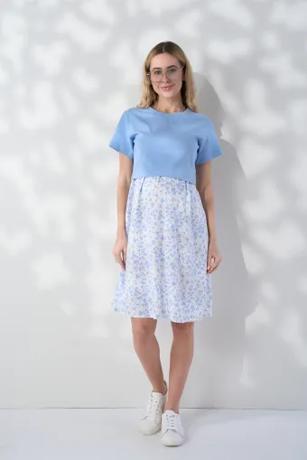 Сукня Marine для вагітних і годування, блакитна