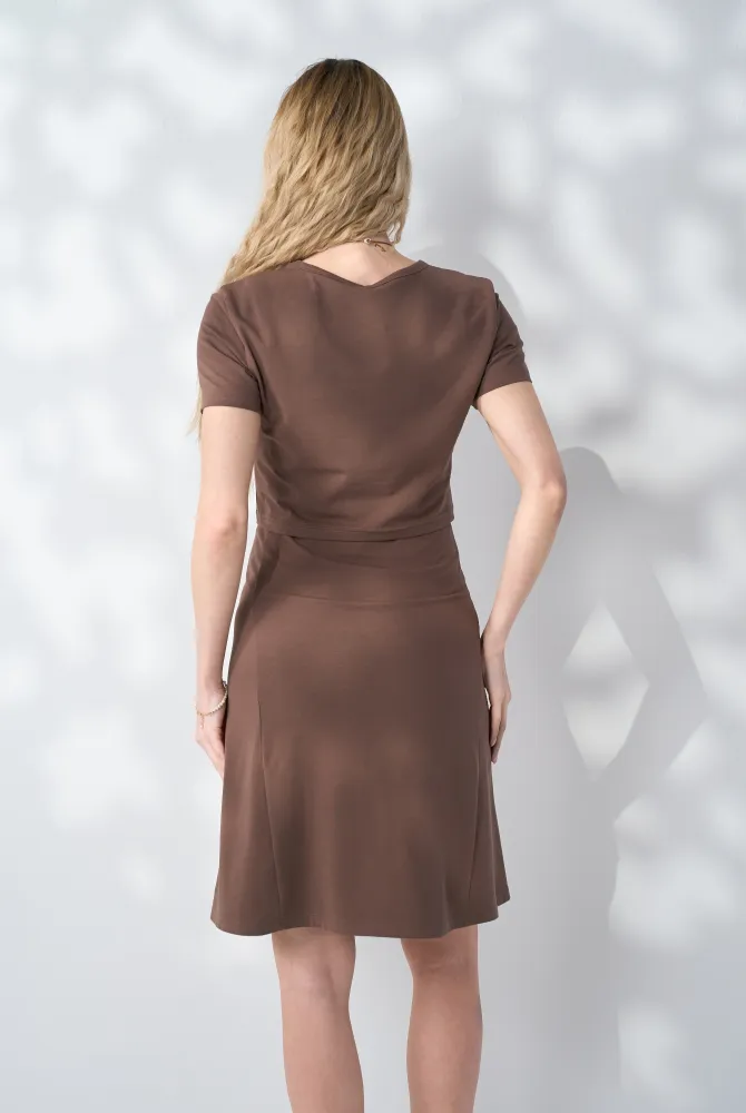 Сукня 2 в 1 для вагітних, з секретом для годування Gigi, кава Сукня 2 в 1 для вагітних, з секретом для годування Gigi, кава