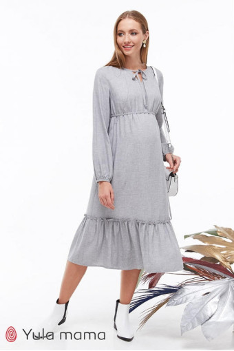 Сукня для вагітних і годування Monice, сірий меланж
