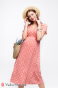 Платье для беременных и кормления Eilish, темно-розовый с молочными горошками