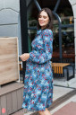 Платье для беременных и кормления Katolina, джинсово-голубой с принтом