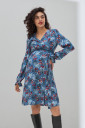 Платье для беременных и кормления Rose, джинсово-голубой с принтом