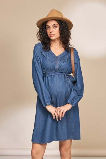 Сукня Fendi для вагітних і годування, джинсово-синій