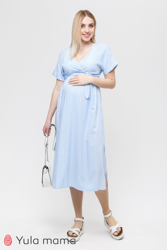 Сукня Gretta для вагітних і годування, блакитна смужка