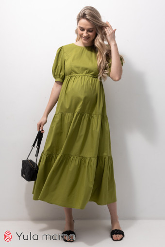 Платье Paris для беременных и кормления, зелёный