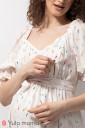 Платье Mary для беременных и кормления, розово-молочный с цветами