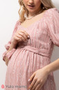 Пудровое платье Mary для беременных с секретом для кормления