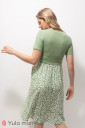 Платье Gwinnett для беременных с секретом для кормления, оливковое с веточками