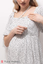 Сукня Briella для вагітних із секретом для годування, горошок на молочному