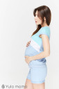 Трикотажний костюм для вагітних і годування Ibiza, блакитний - молоко - аквамарин