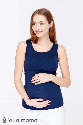 Майка для беременных и кормления Liza new, темно-синий