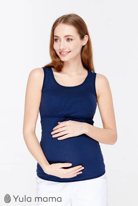 Майка для вагітних і годування Liza new, темно-синій