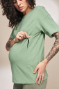 Базова футболка Muse для вагітних з секретом для годування, зелений