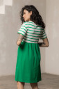 Смугаста сукня для вагітних, з секретом для годування Becky, зелена із смугастим топом
