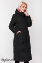 Зимнее пальто для беременных Tokyo (малиновый/черный)