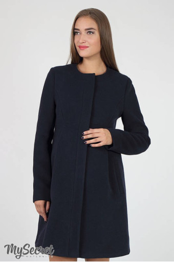 Кашемірове пальто для вагітних Madeleine темно-синій