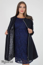 Кашемірове пальто для вагітних Madeleine темно-синій