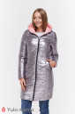 Зимове пальто для вагітних Kristin, металік графіт з рожевим