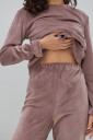 Велюрова піжама з начосоми для вагітних і годування Hygge