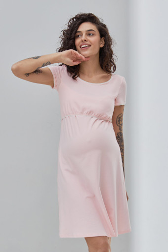 Нічна сорочка Margaret для вагітних і годування, світло-рожевий