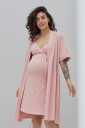 Халат для вагітних і в пологовий Paola пудрового кольору