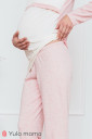 Пижама Milena для беременных и кормления, розовый меланж с молочным