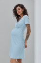 Нічна сорочка Alisa light для вагітних і годування, блакитний