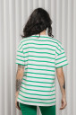 Смугаста футболка Kirby для вагітних з секретом для годування, біло-зелена