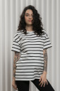 Смугаста футболка Kirby для вагітних з секретом для годування, біло-чорна