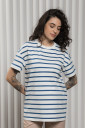 Смугаста футболка Kirby для вагітних з секретом для годування, біло-синя
