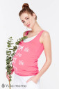 Майка для беременных и кормления Karina, ярко-розовый с молочным