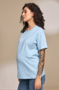 Базова футболка Muse для вагітних з секретом для годування, блакитний