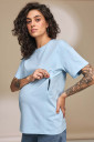 Базовая футболка Muse для беременных с секретом для кормления, голубой